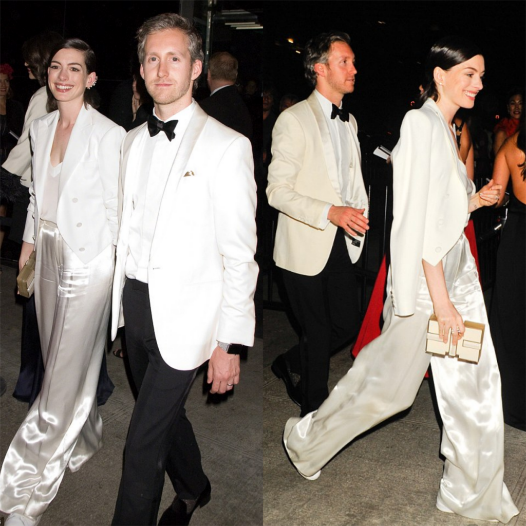 “Galactic Glamour: Anne Hathaway Stuns in Metal Jedi-Inspired Gown at the Met Gala on May the Fourth”